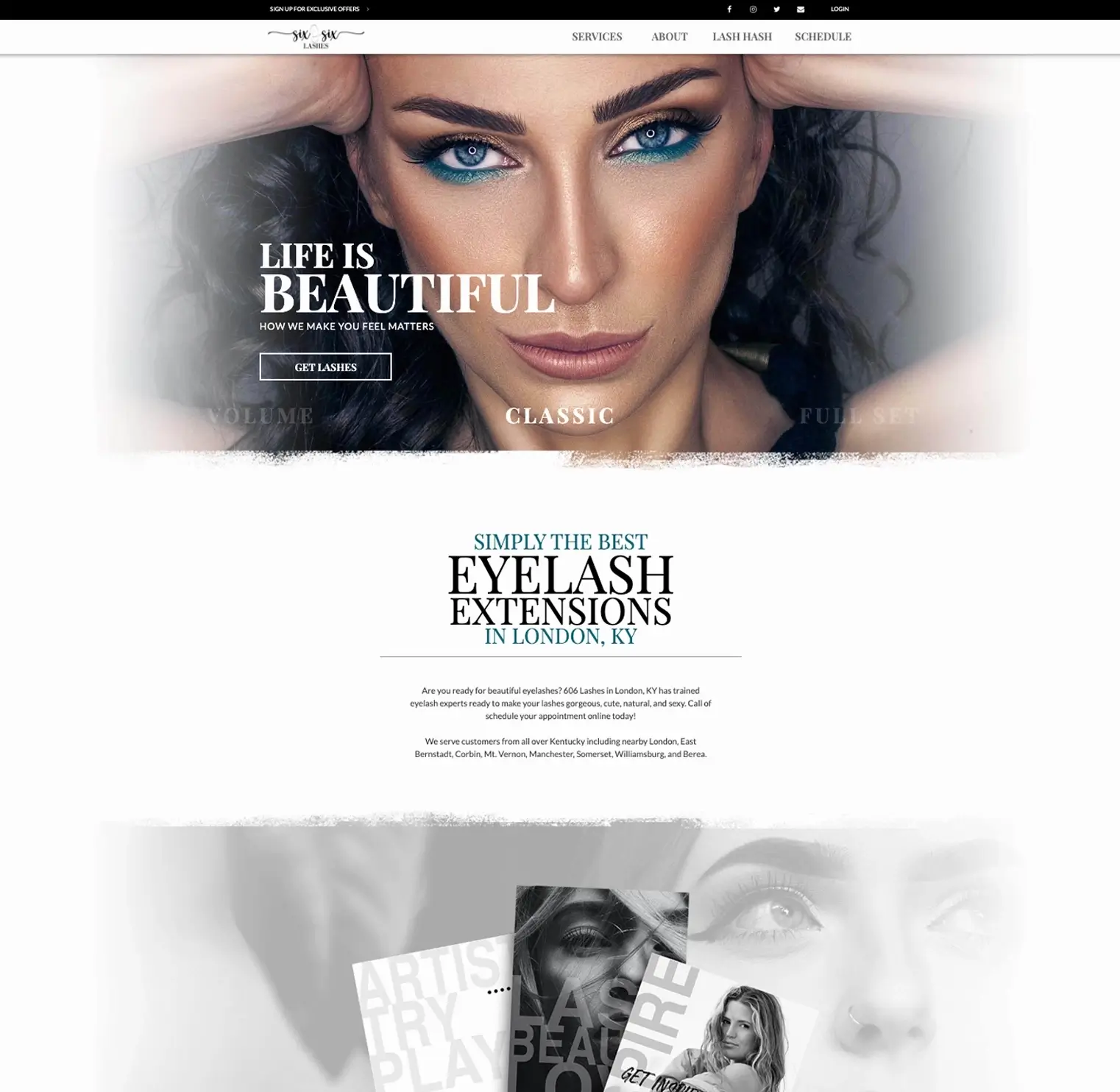salon web design website