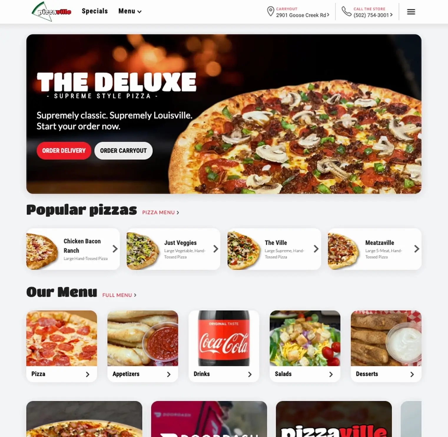 pizza restaurant web design website