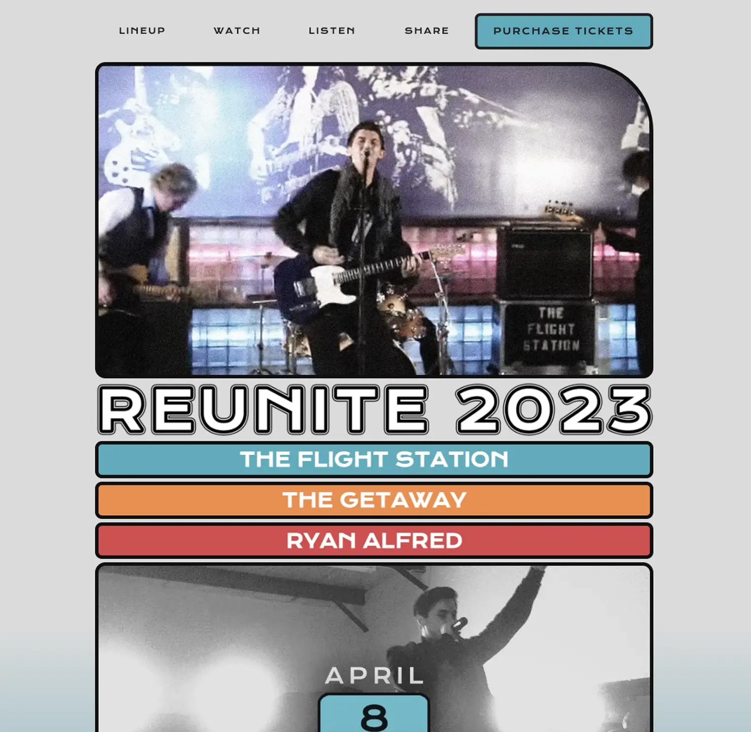 concert festival web design website