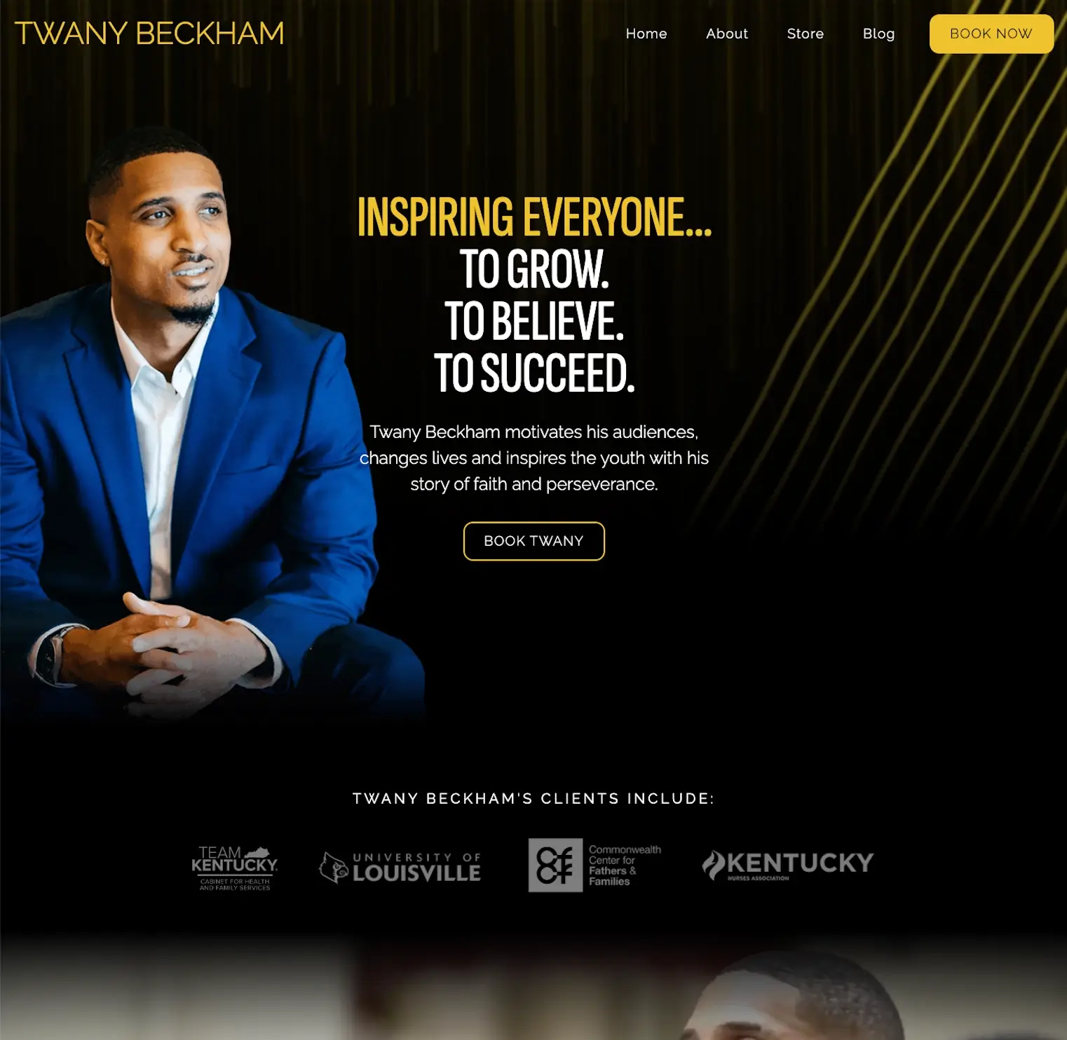 public speaker web design